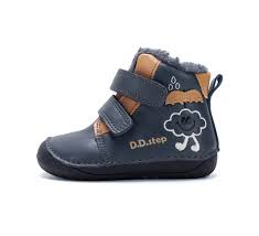 Детски зимни barefoot ботуши D.D.Step с естествена вълна w070-62495b 20-25