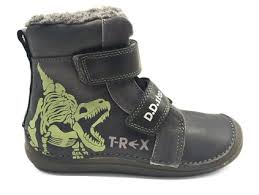 Детски зимни barefoot ботуши D.D.Step с естествена вълна w116-62759bl